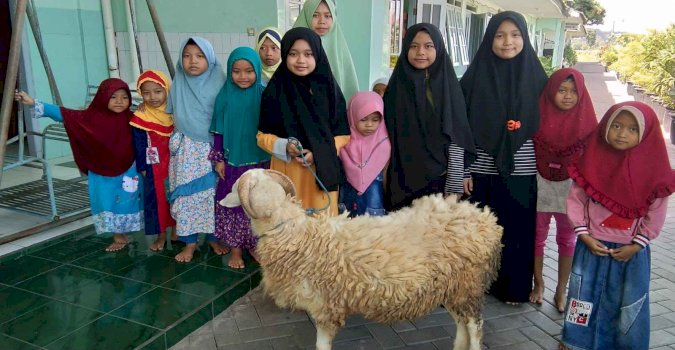 Kurban di Panti Putri Khoirun Nisa' 1442 Hijriah